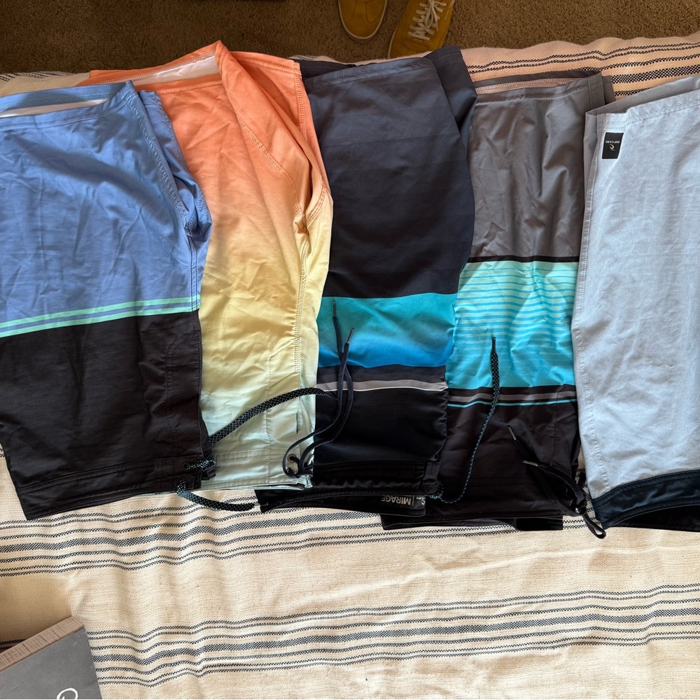 Lot of Rip Curl and O’Neill Men’s Board Shorts